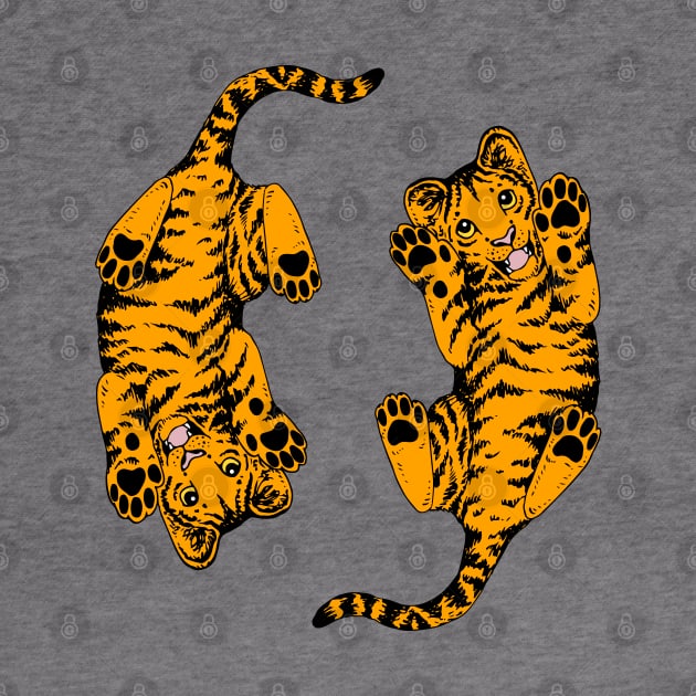 Twin Tiger Cubs by illucalliart